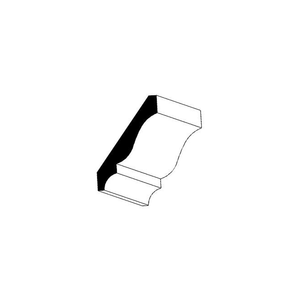 Woodgrain Millwork WM 49 Primed Pine Crown Molding 9/16 in. x 3-5/8 in. x 16 ft.