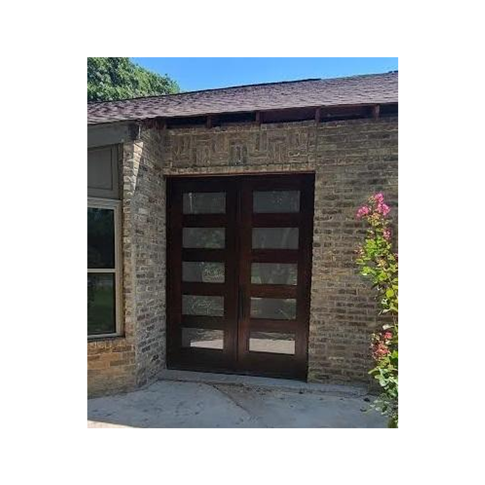 6/0x8/0 Exterior Mahogany Prehung Double Door With 5 Lites