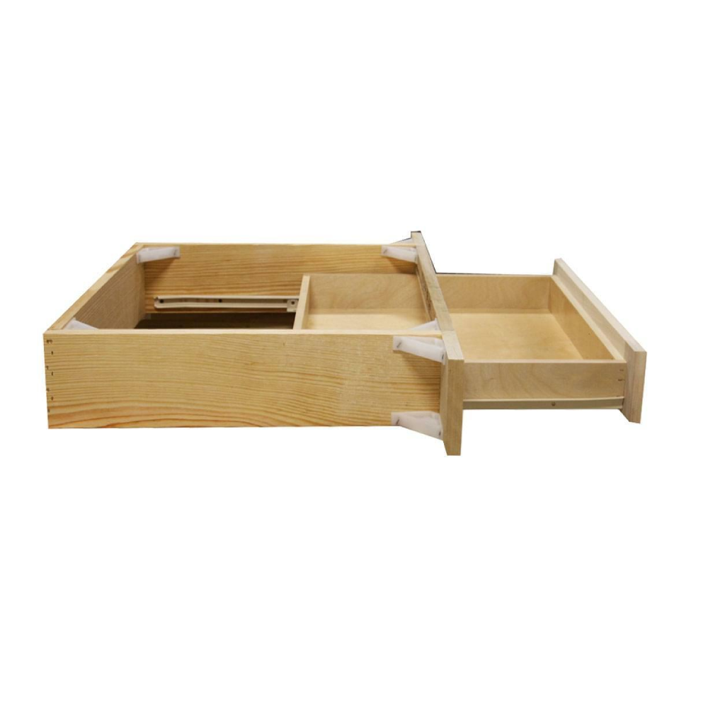 30 in Knee Drawer in Unfinished Poplar for Vanity Cabinet | Shaker Style