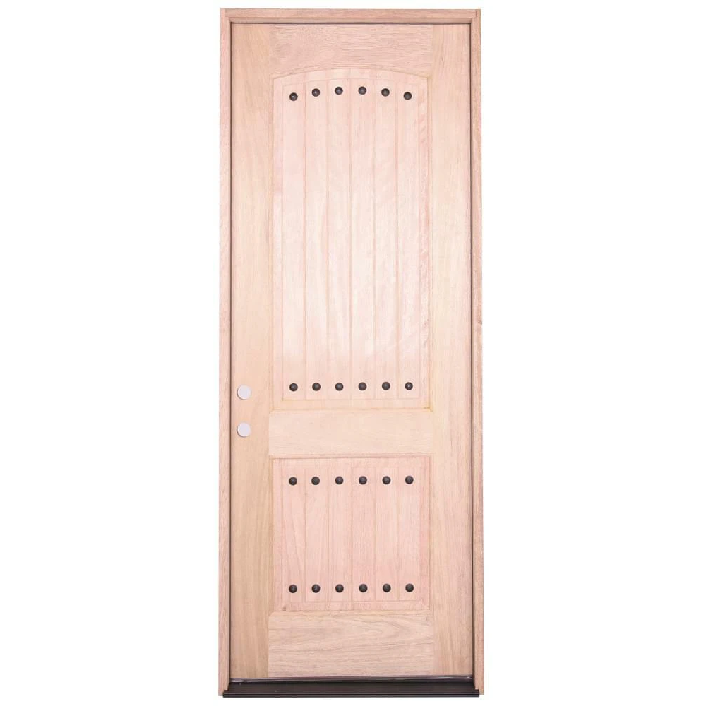 3/0x8/0 2 Panel Exterior Mahogany Door with Clavos