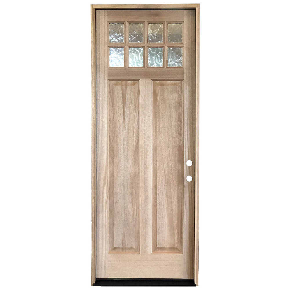 3/0x8/0 Craftsman Exterior Mahogany Prehung Single Door With 8 Lites