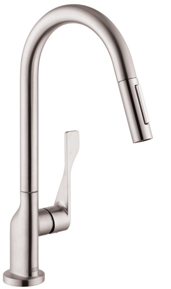 AXOR Citterio Single Handle Pull Down Kitchen Faucet in Steel Optic