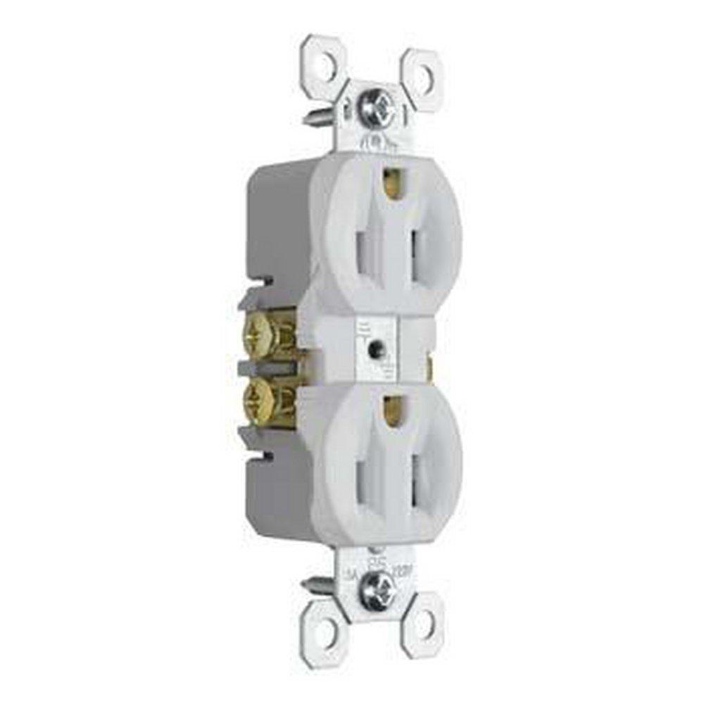 Pass & Seymour TradeMaster® 15A 125V Duplex Receptacle in White