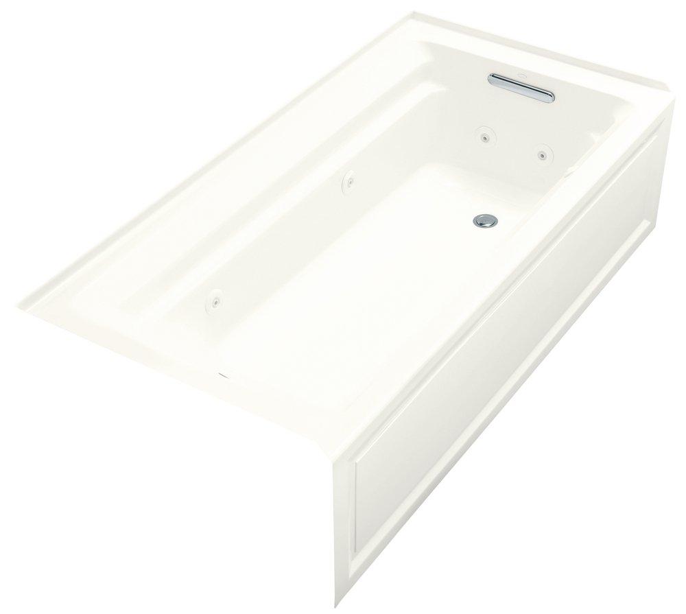 KOHLER Archer® 72 in. x 36 in. Whirlpool Alcove Bathtub with Right Drain in White
