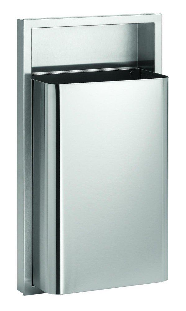 Bradley Corporation BradEx® 12 gal Stainless Steel Recessed Waste Receptacle for P10-569 Fastener Hook and Loop in Satin