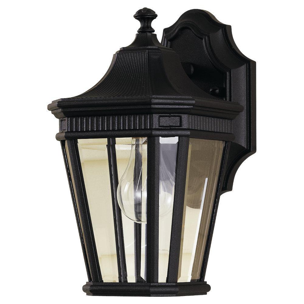 Visual Comfort & Co. Generation Lighting Cotswold Lane 8-1/8 in. 100W Wall Mount Medium Lantern in Black