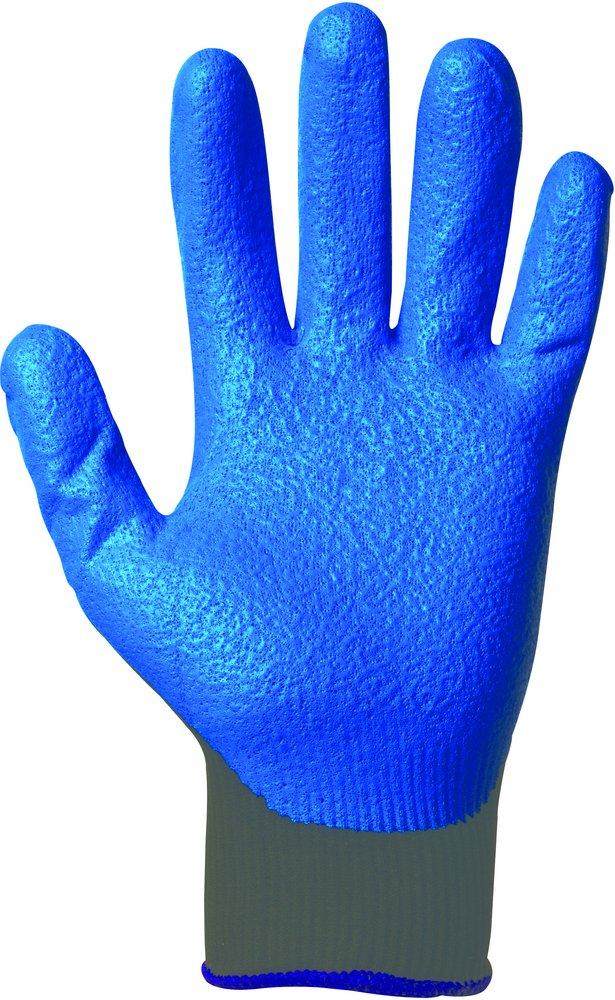 Size XXL Rubber Spandex Dipped and Coated Glove in Black and Blue (Pair of 11)
