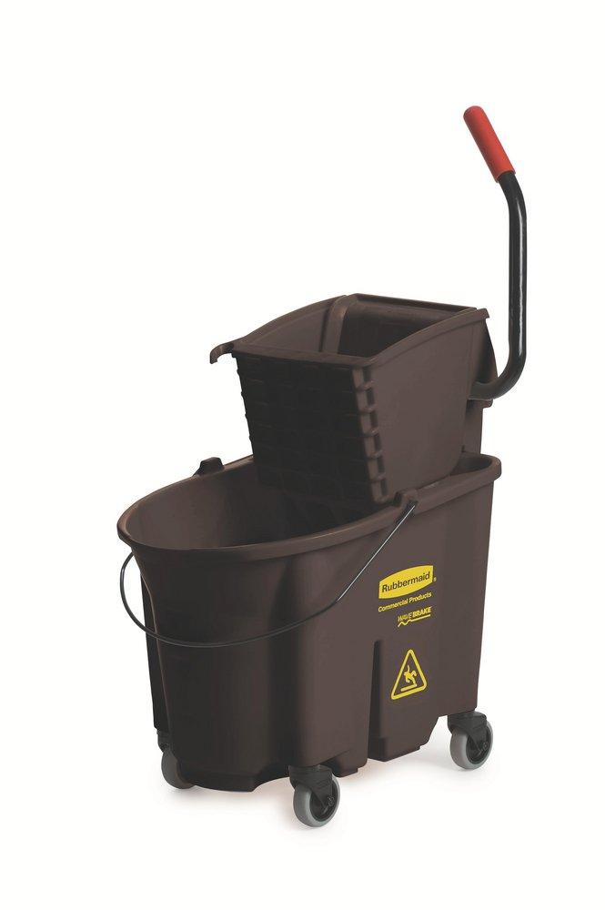 Rubbermaid WaveBrake® Combo Side Press Bucket in Brown