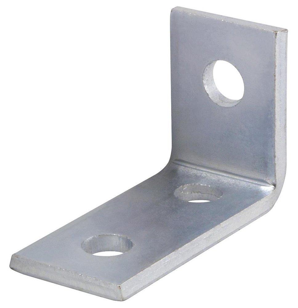 FNW® Figure 7843 3-1/2 x 2-1/4 in. Electrogalvanized 3-Hole 3-Way Corner Angle Fitting