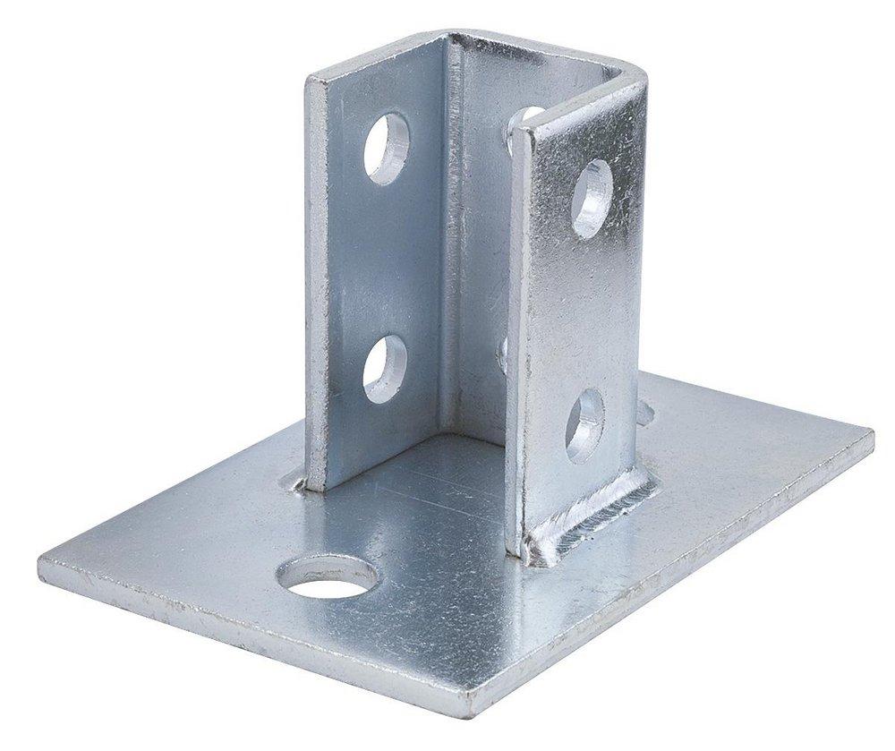 FNW® Figure 7850 3-1/2 in. Electrogalvanized 2-Hole Square Post Base