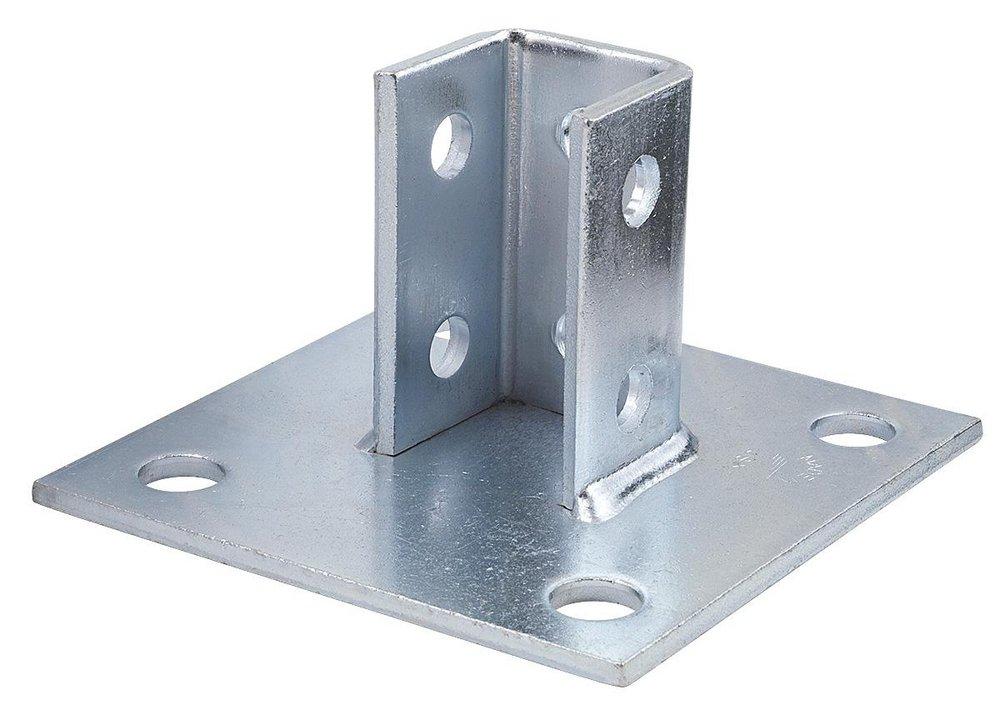 FNW® Figure 7853 3-1/2 in. Electrogalvanized 4-Hole Square Post Base