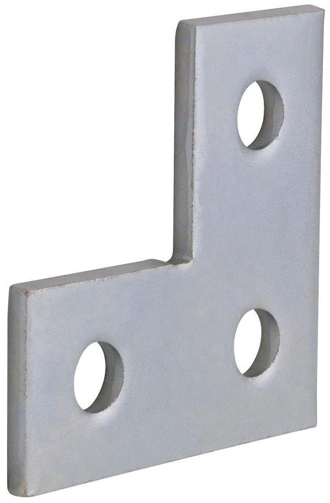 FNW® Figure 7838 3-1/2 in. Electrogalvanized 3-Hole Flat Corner Plate