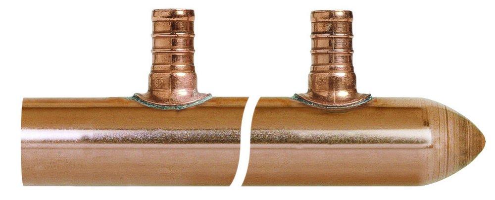 Sioux Chief 672 Series BranchMaster™ Copper Male Sweat x Spin Closed 1 in. 4 Outlet Valve Manifold