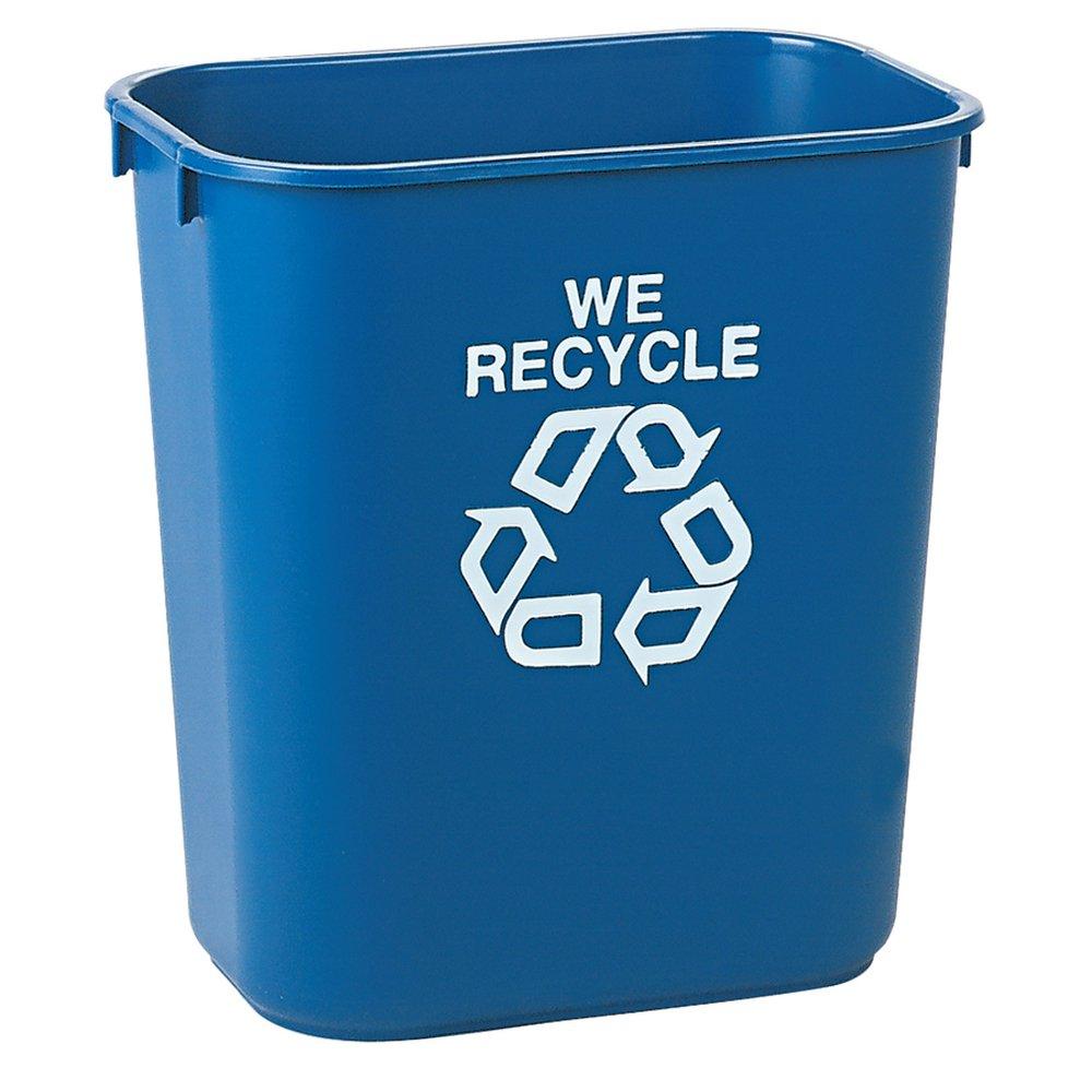 Rubbermaid 2956-73 Series 7 gal Deskside Medium Recycling Container in Blue