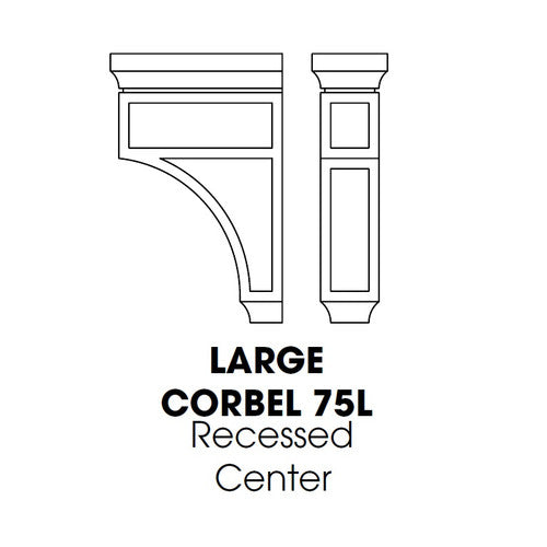 AW-CORBEL75L ( (AW-GW-TW-PW) Large Corbel Recessed Center 3.5"Wx8"Dx12.5"H )