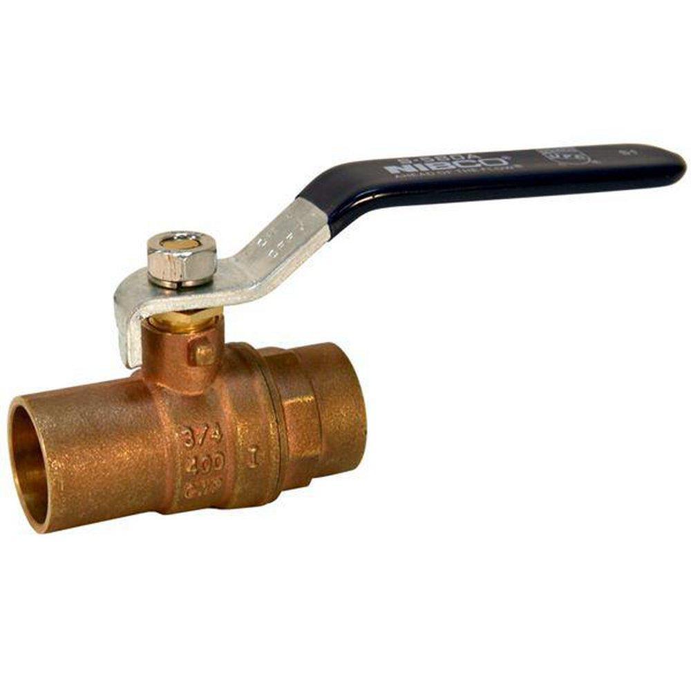 NIBCO S-580-A 1/2 in. Forged Brass Standard Port Solder 400# Ball Valve