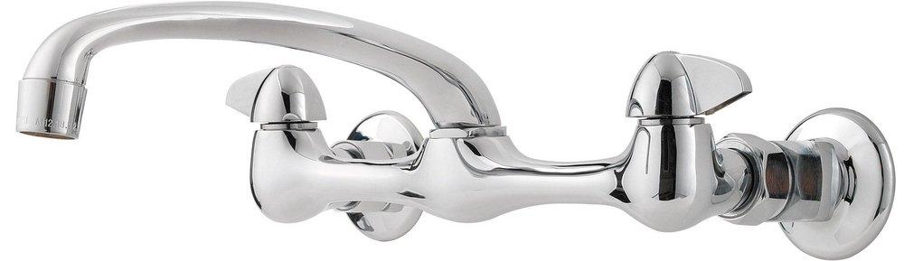 Pfister Pfirst Series™ Two Handle Kitchen Faucet in Polished Chrome