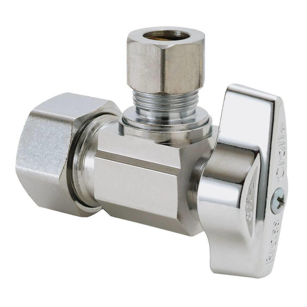 BrassCraft KTCR19 Series 1/2 x 3/8 in. Compression x OD Compression Angle Supply Stop Valve in Chrome