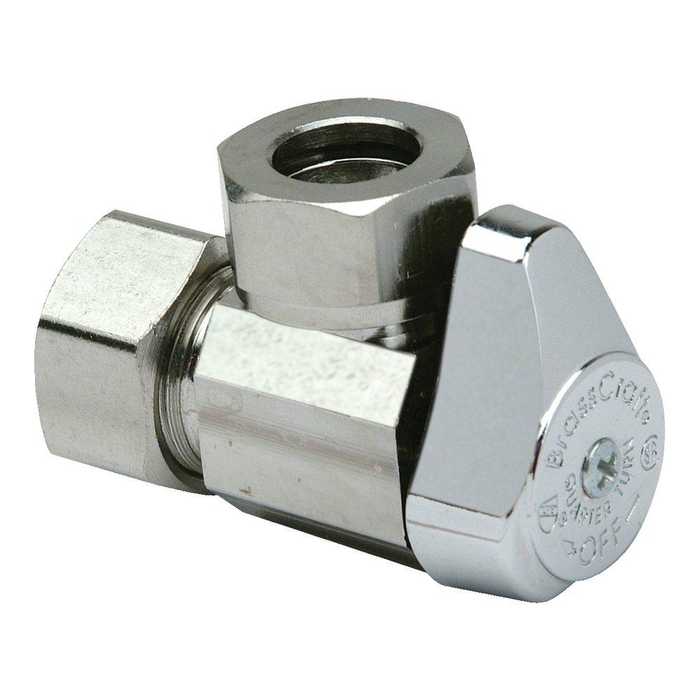 BrassCraft G23341 Series 1/2 in x 1/2 in Lever Handle Angle Supply Stop Valve in Polished Chrome