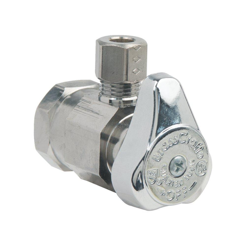 BrassCraft G2R07 Series 1/2 in x 1/4 in Angle Supply Stop Valve in Polished Chrome