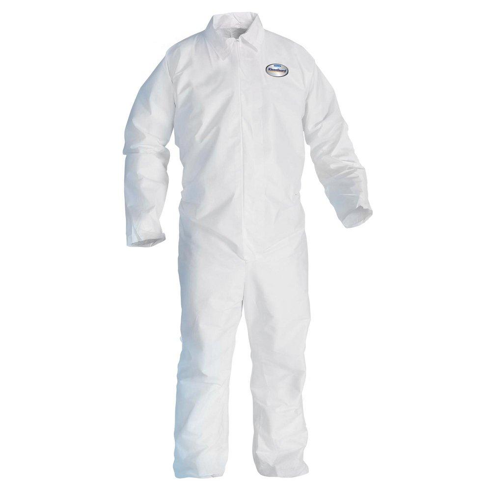 KleenGuard™ A20 Breathable Particle Protection Coveralls, Zipper Front, White, 2XL