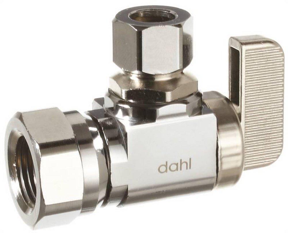 dahl Valve Mini-Ball™ 5/8 x 1/4 in. OD Compression Loose Key Angle Supply Stop Valve in Rough Brass