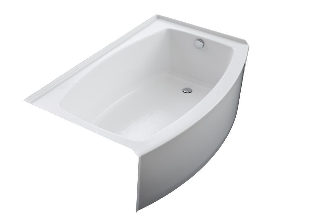 KOHLER Expanse® 60 in. x 38 in. Soaker Alcove Bathtub with Right Drain in White
