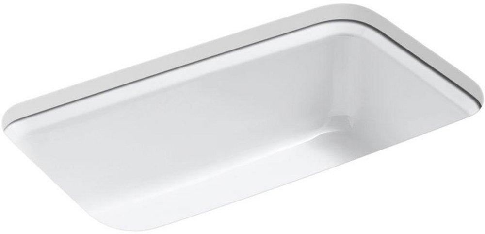 KOHLER Bakersfield™ 31 in. Undermount Cast Iron Single Bowl Kitchen Sink in White