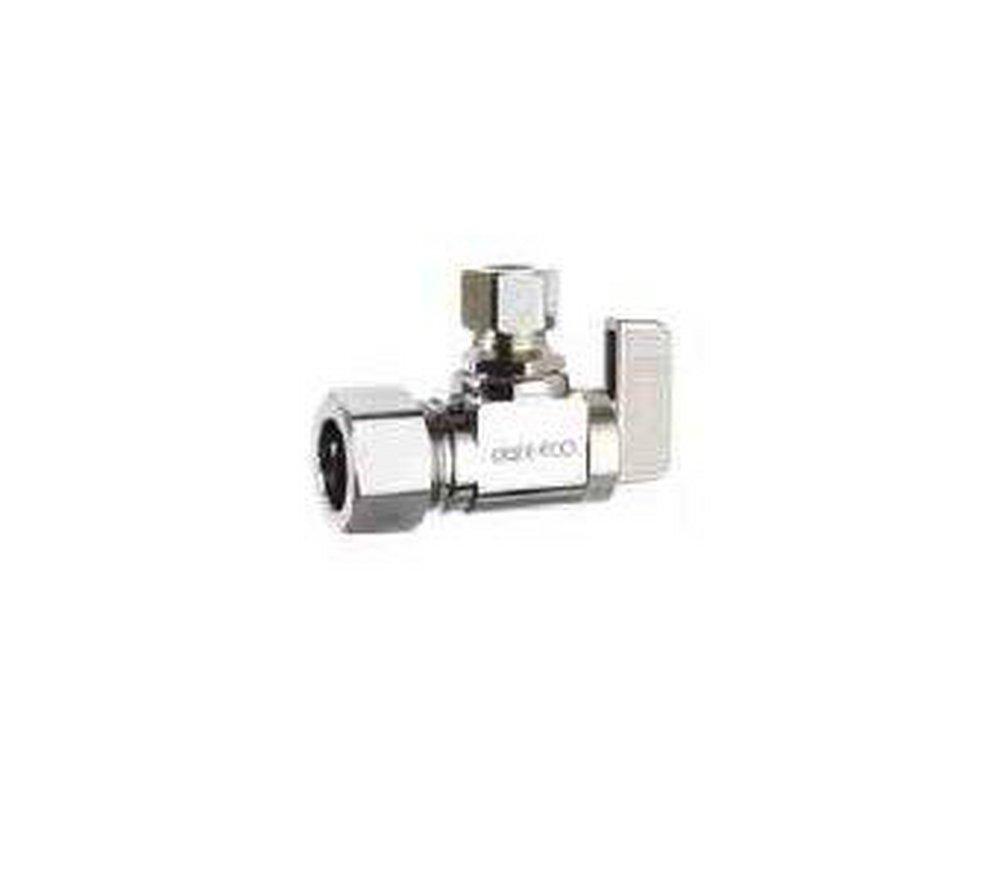 dahl Valve Mini-Ball™ 5/8 x 3/8 in. OD Compression Loose Key Angle Supply Stop Valve in Chrome Plated