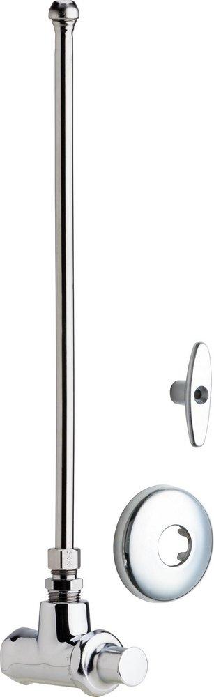 1/2 x 3/8 in. FNPT x OD Compression T-handle Angle Supply Stop Valve in Polished Chrome