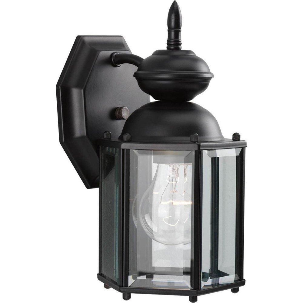 Progress Lighting BrassGuard 1-Light 100W 10 in. Outdoor Wall Lantern in Matte Black