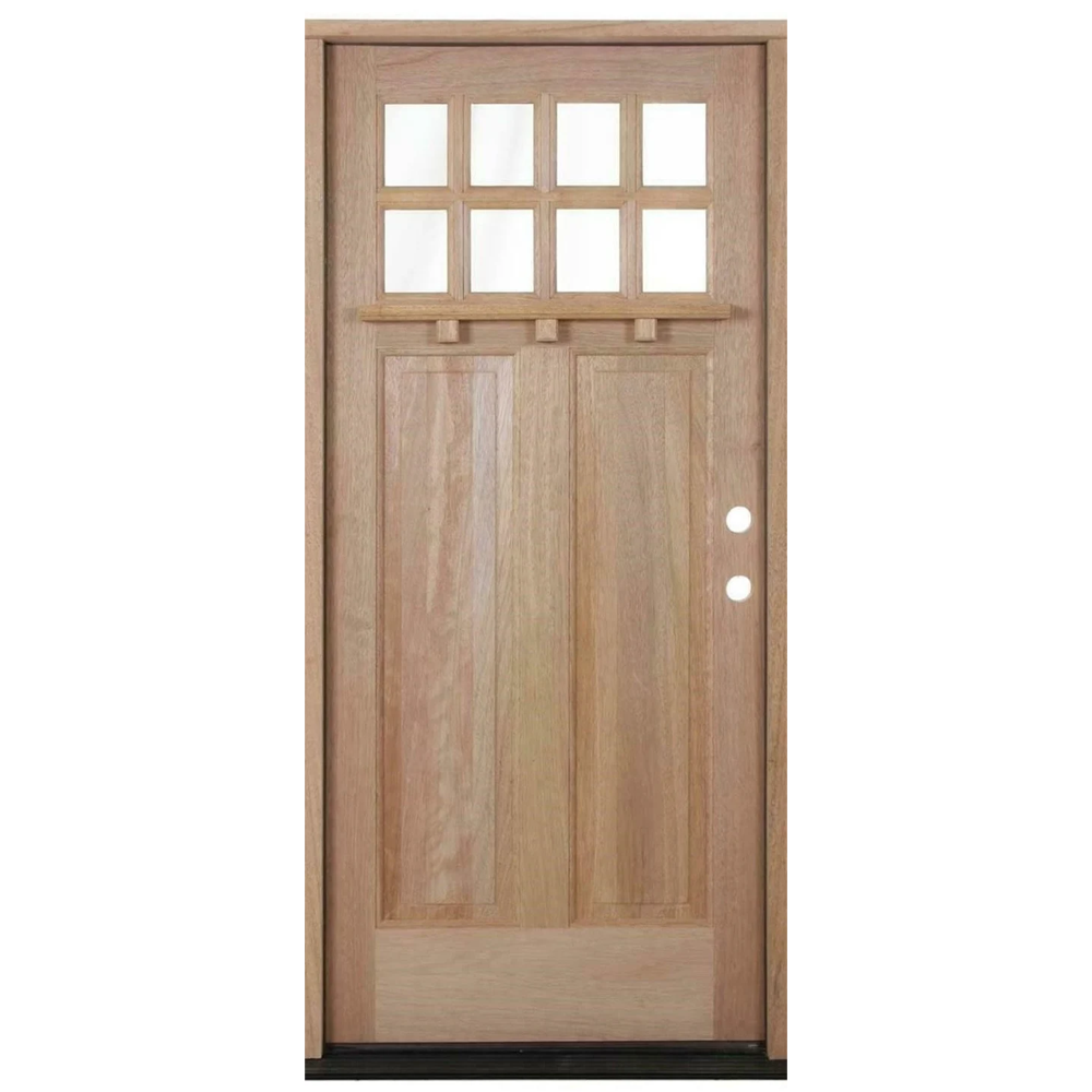 Crafstman 3/0x6/8 Exterior Mahogany Prehung Door with Shelf