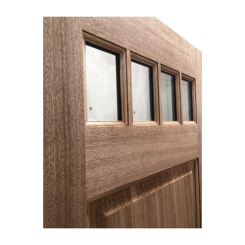 36x80 in Exterior Mahogany Door Slab | 4 Lite