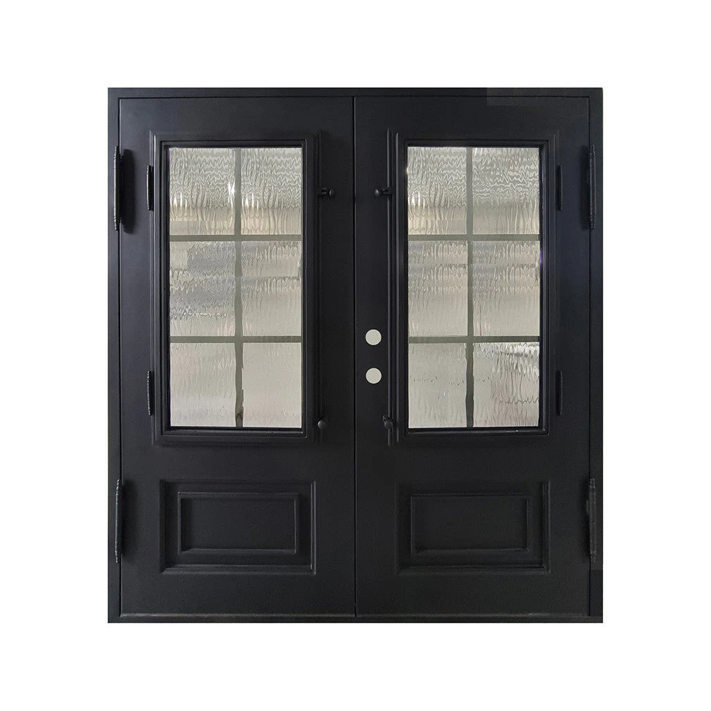 6/0x6/8 6 Lite Wrought Iron Prehung Front Door
