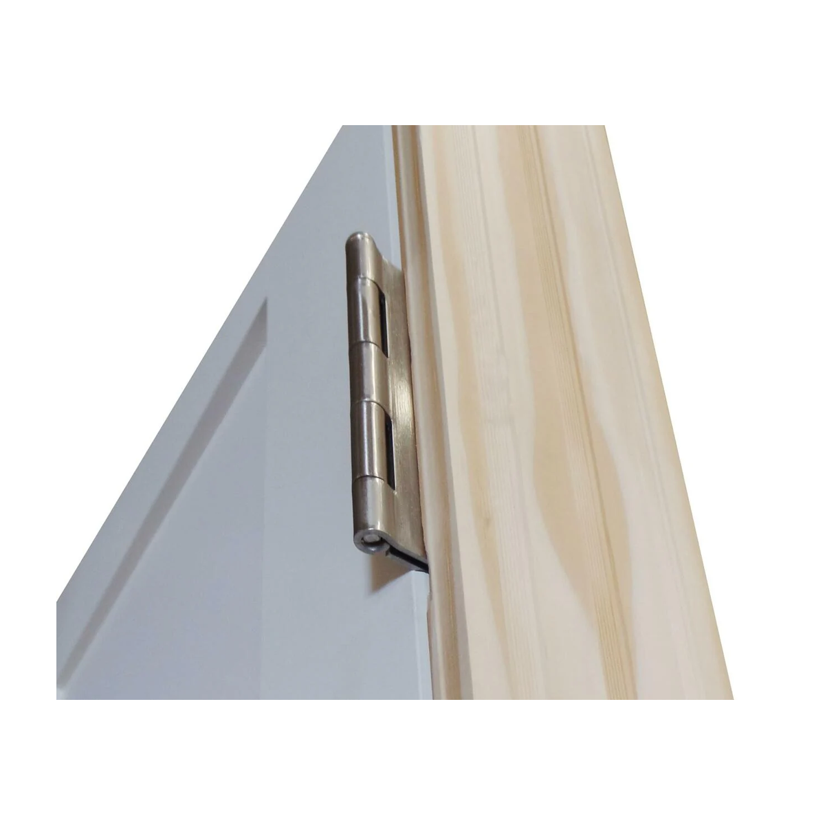 60 in X 80 in White Shaker 1-Panel Solid Core Primed MDF Prehung Interior French Door