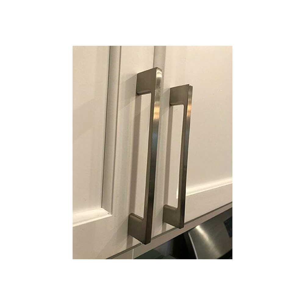 5 in Flat Cabinet Pull in Satin Nickel