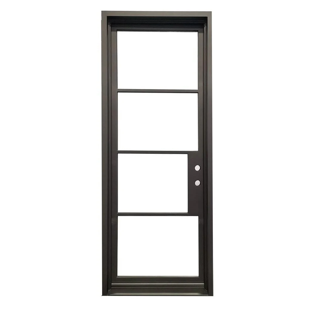 3/6X8/0 Single Exterior Wrought Iron Door