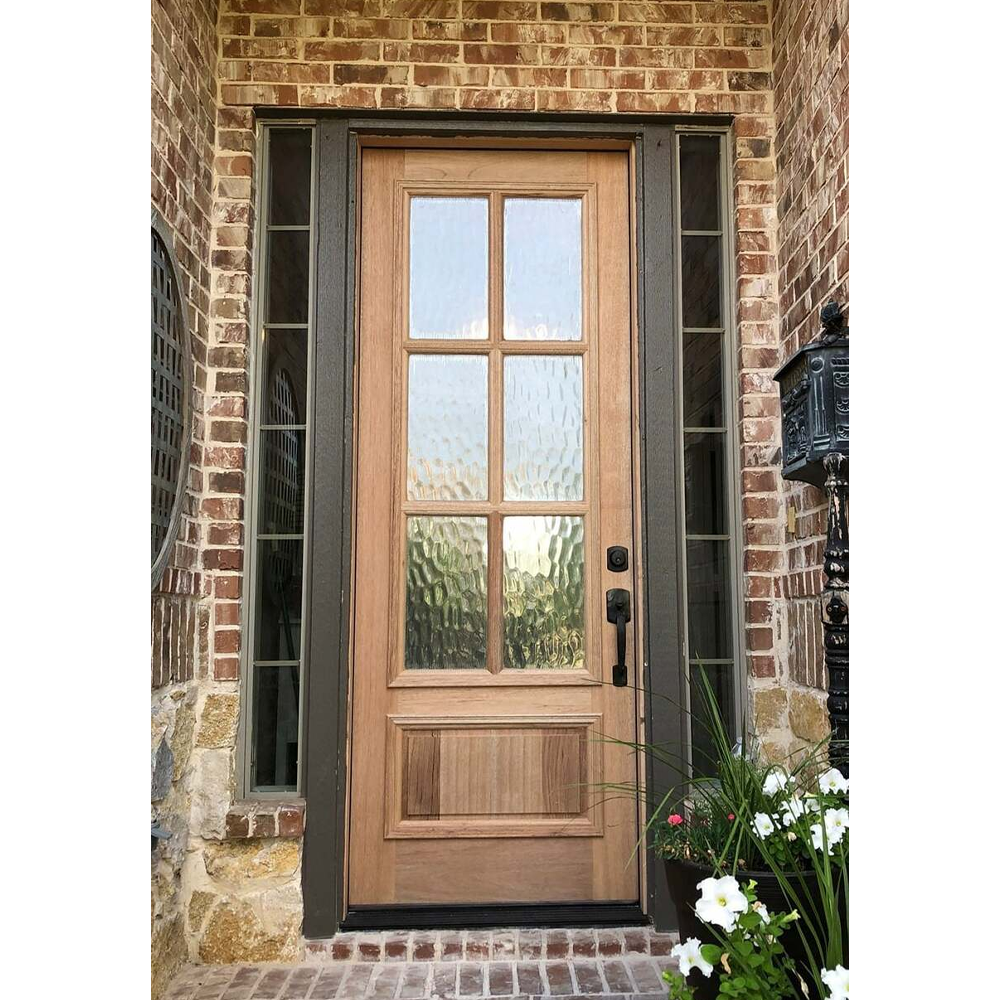 3/0x8/0 Exterior Mahogany Prehung Single Door With 6 Lites