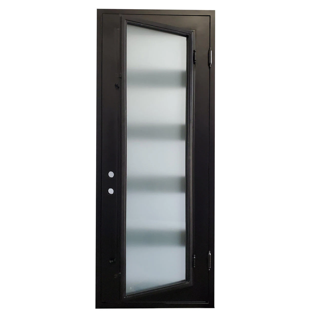 3/0x8/0 5 Lite Wrought Iron Exterior Prehung Single Door