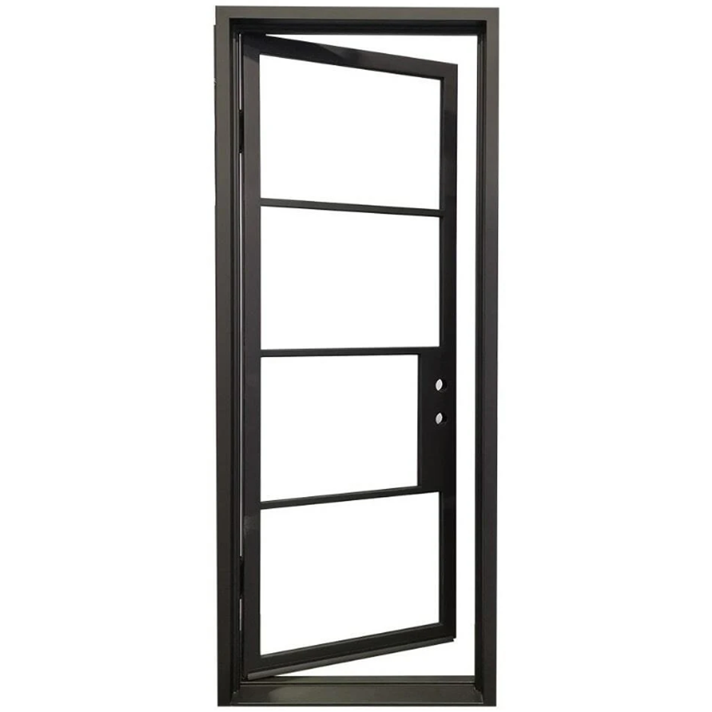 36 in x 96 in Single Exterior Wrought Iron Door