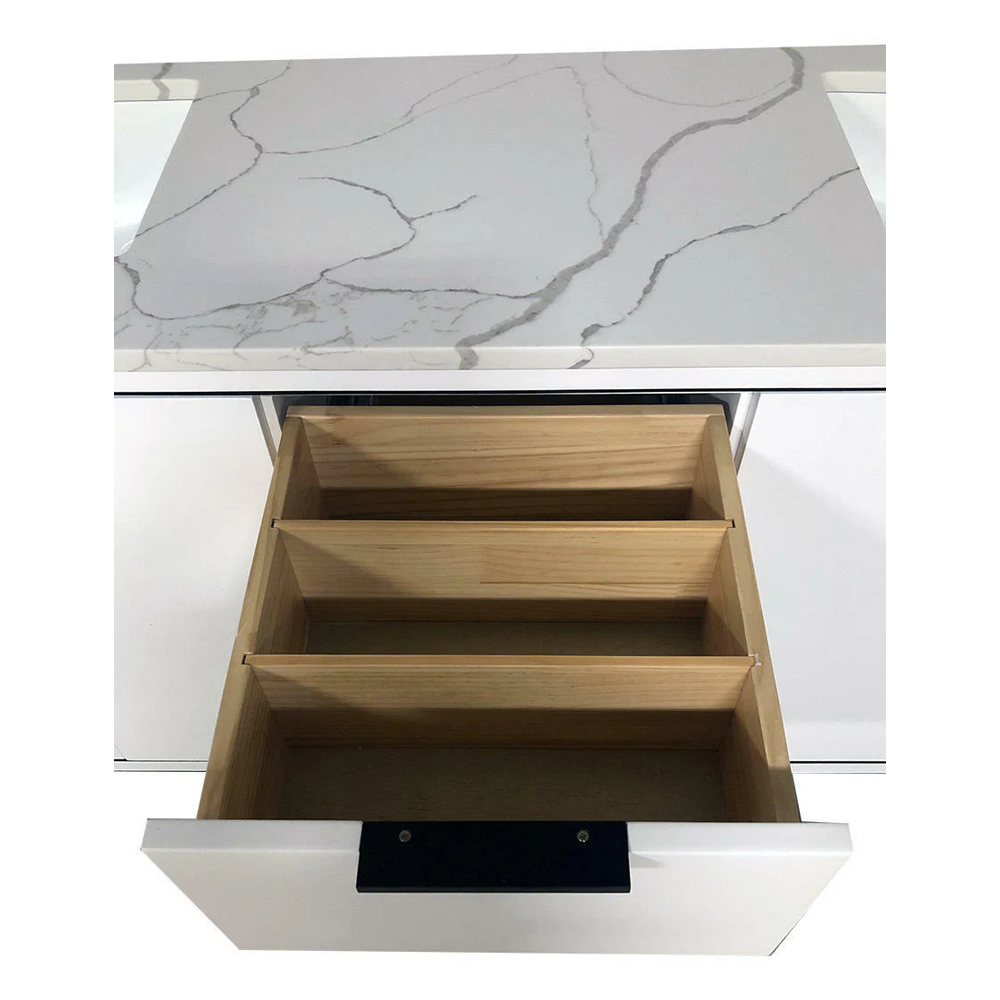 Amelie 72 in Double Sink Bathroom Vanity in White with Calacatta Quartz Countertop