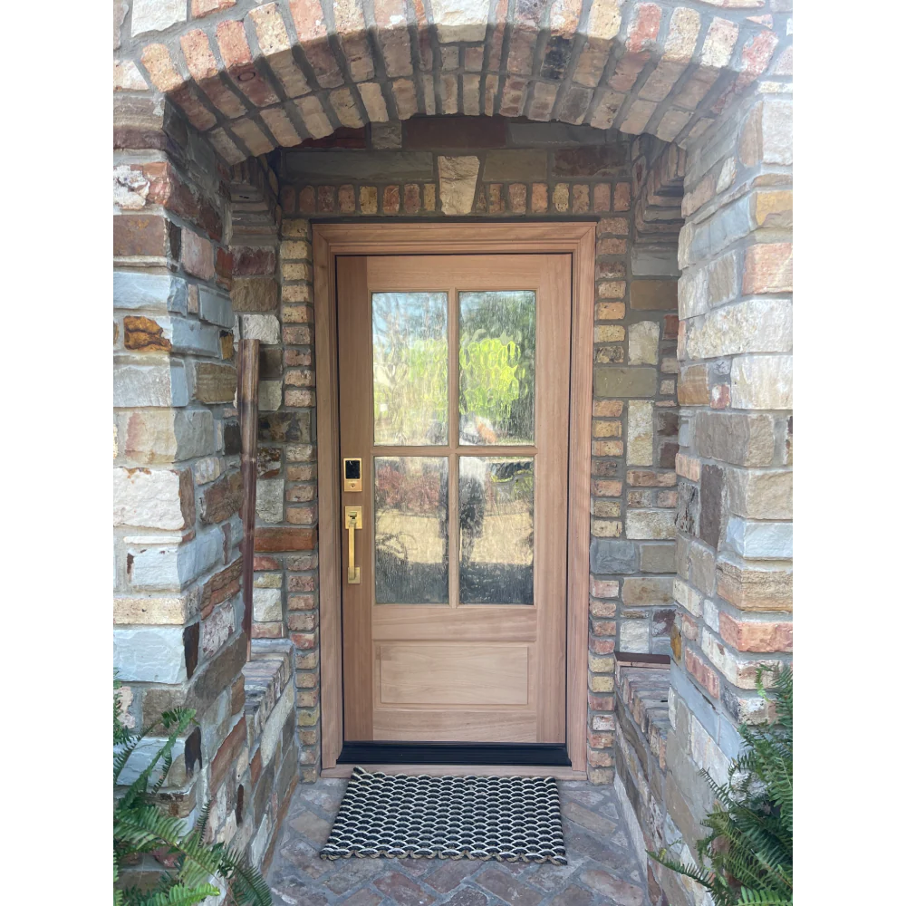 3 ft. x 6 ft. 8 in. Mahogany Classic 4 Lite Prehung Exterior Door