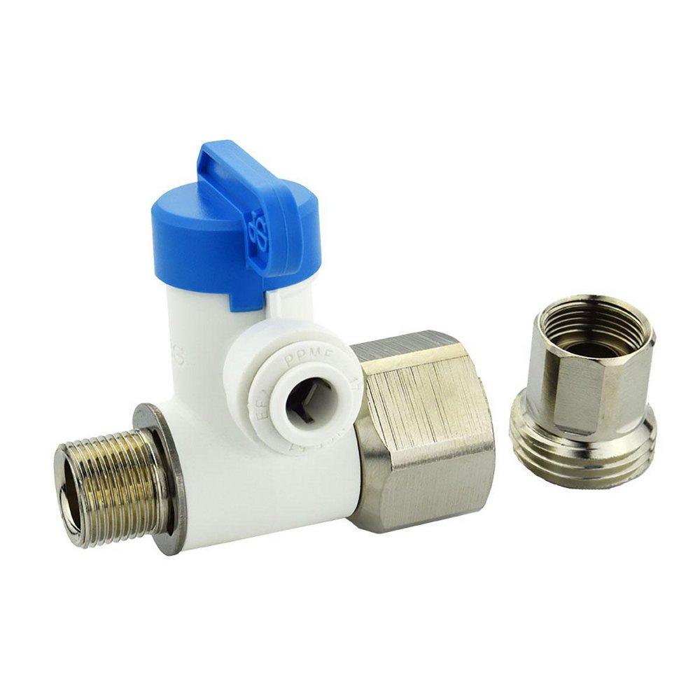 John Guest Speedfit® 1/2 x 3/8 x 1/4 in. NPS x Compression x OD Tube Angle Supply Stop Valve in White