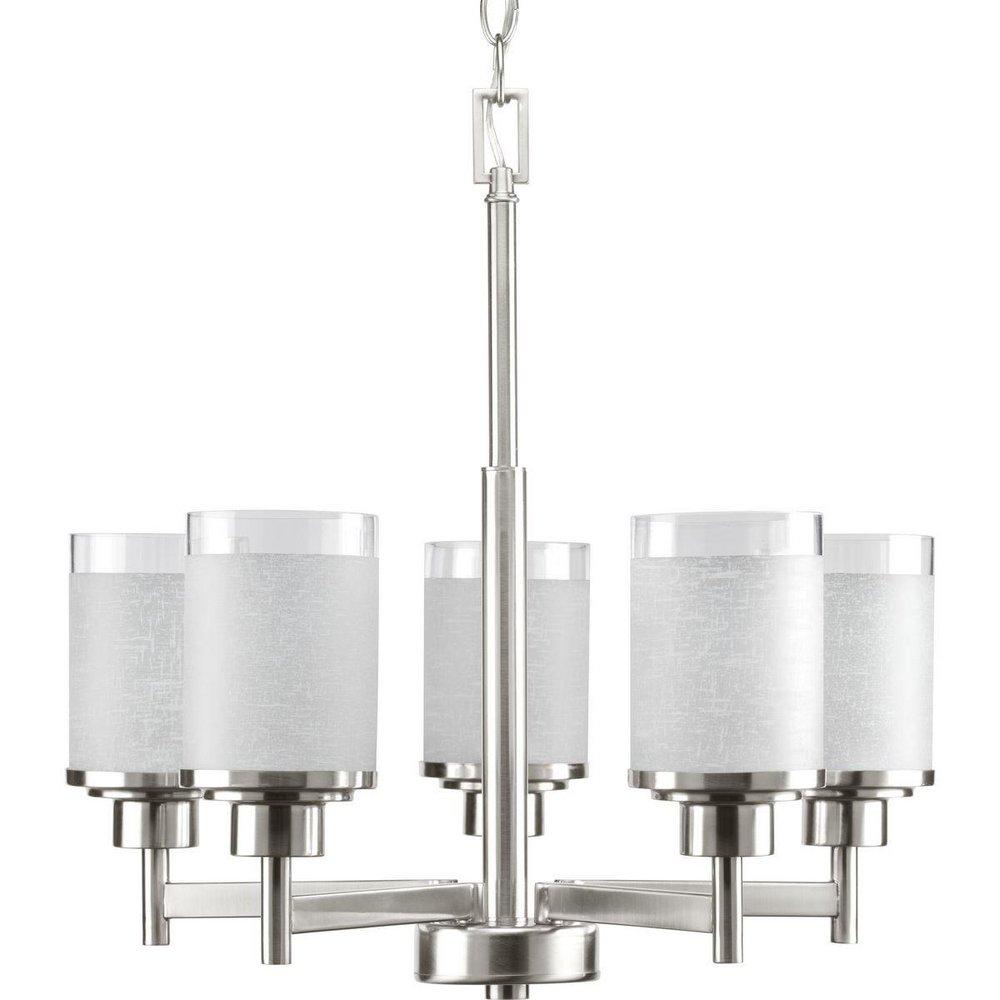 Progress Lighting Alexa 5 Light 100W Chandelier Brushed Nickel