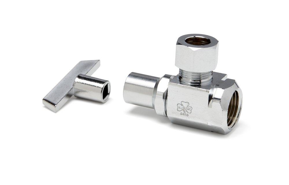 1/2 in. IPS x OD Tube Loose Key Angle Supply Stop Valve in Chrome Plated