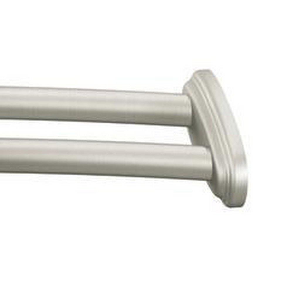 Double Curved Shower Rod in Brushed Nickel