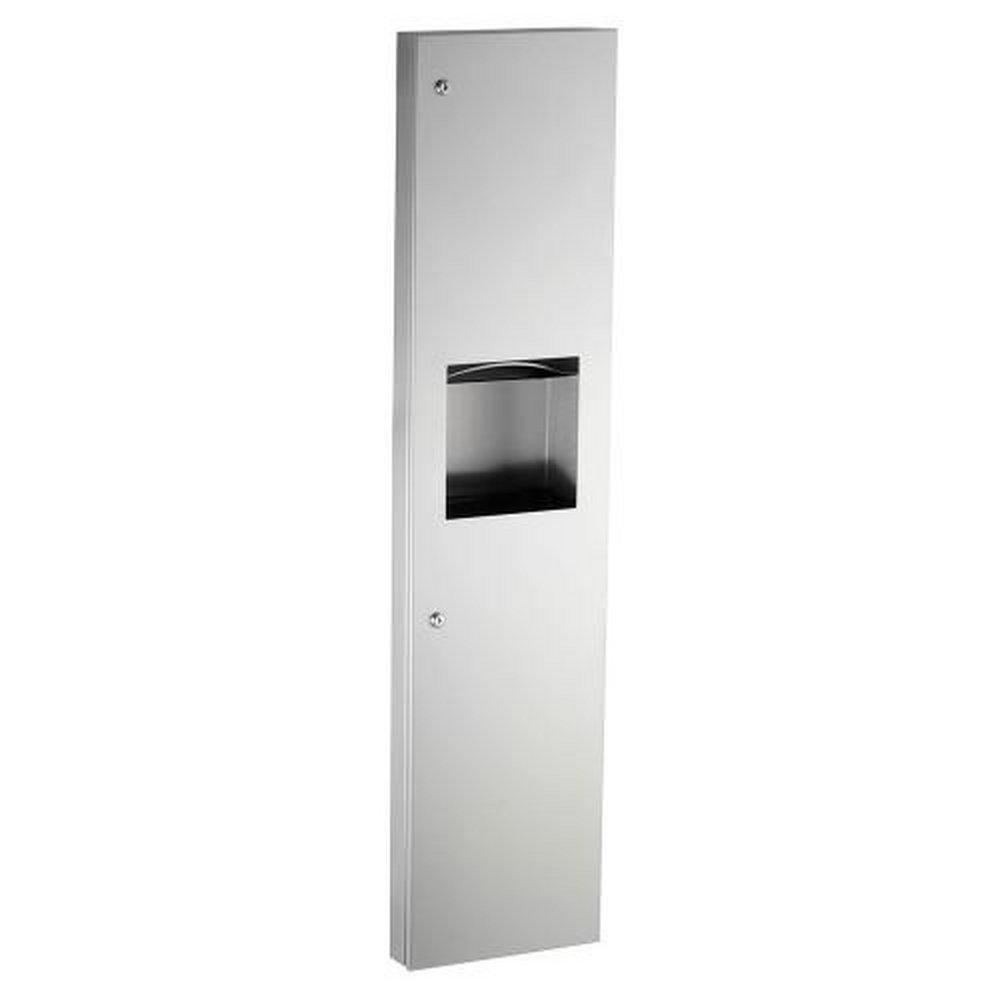 Bobrick TrimLine Series™ 2-9/16 in. Paper Towel Dispenser with Waste Receptacle in Satin Stainless Steel