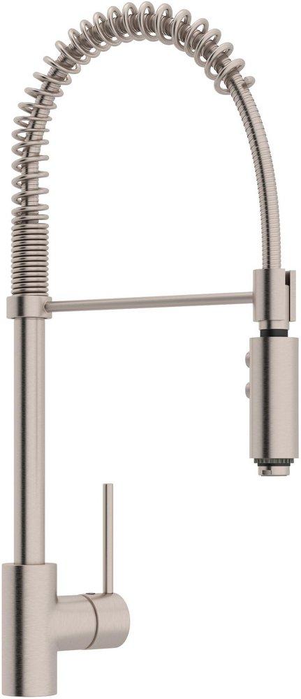 ROHL® Pirellone Single Handle Pull Down Kitchen Faucet in Satin Nickel