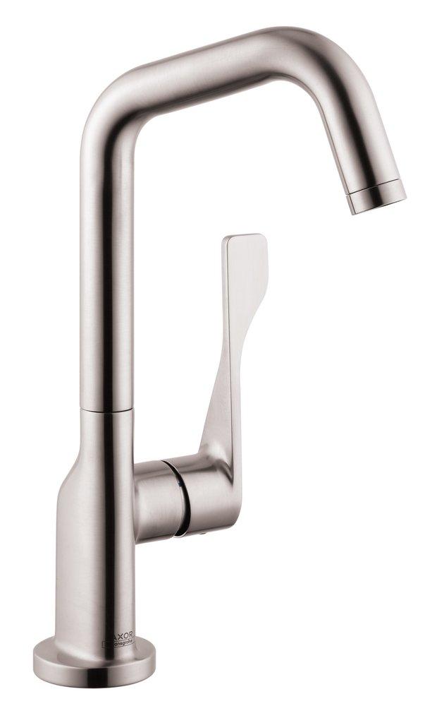 AXOR Citterio Single Handle Bar Faucet in Steel Optik