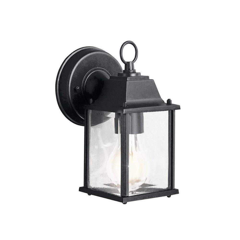 Kichler Lighting Barrie 4-3/4 in. 100W 1-Light Outdoor Wall Lantern in Black